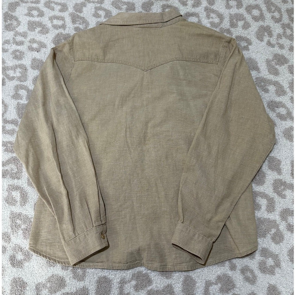 Roper Western‎ Shirt Large Tan Embroidered Concho Button Long Sleeve ] - Picture 5 of 5